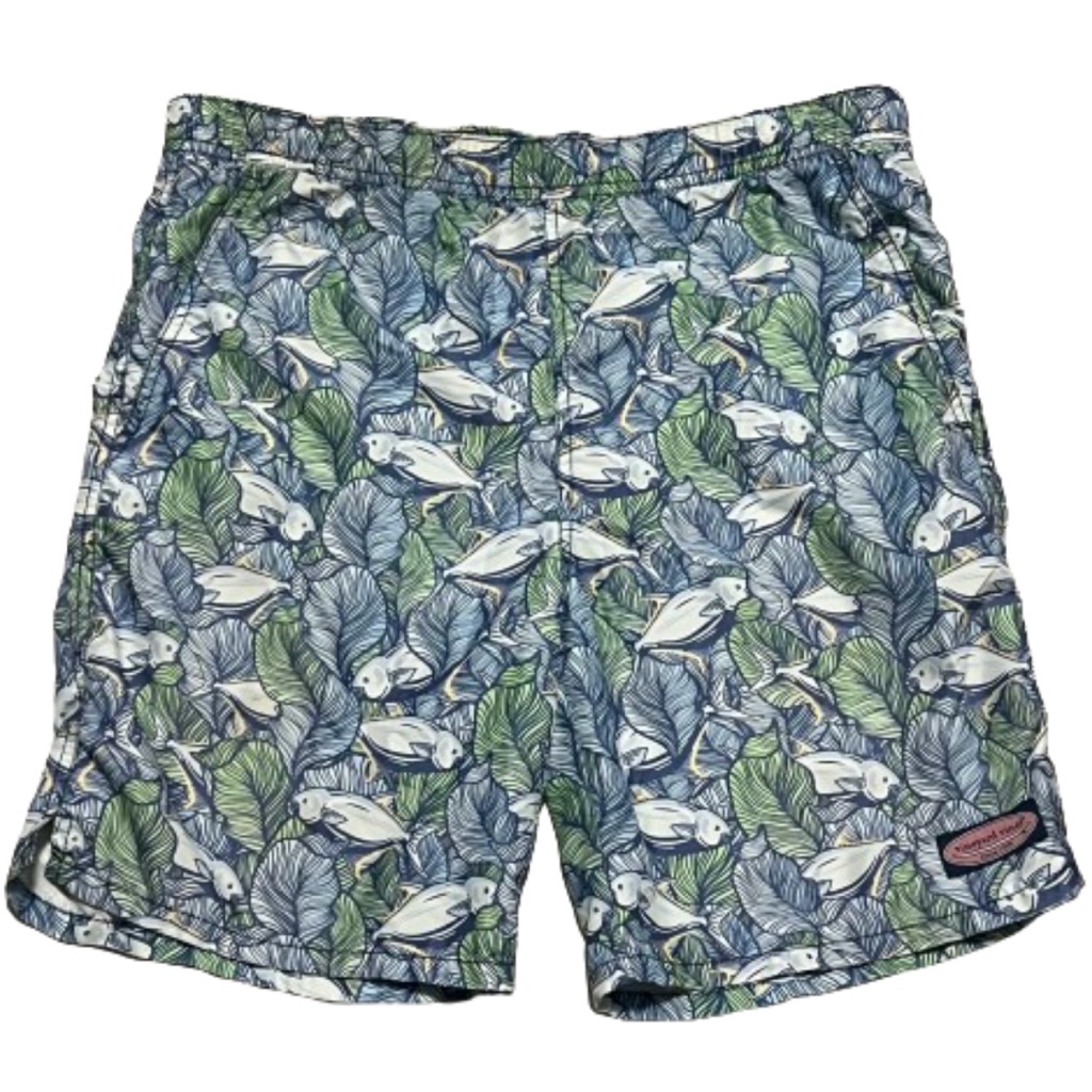 Vineyard Vines Swim Trunk Shorts Fish Print Mens Sz L